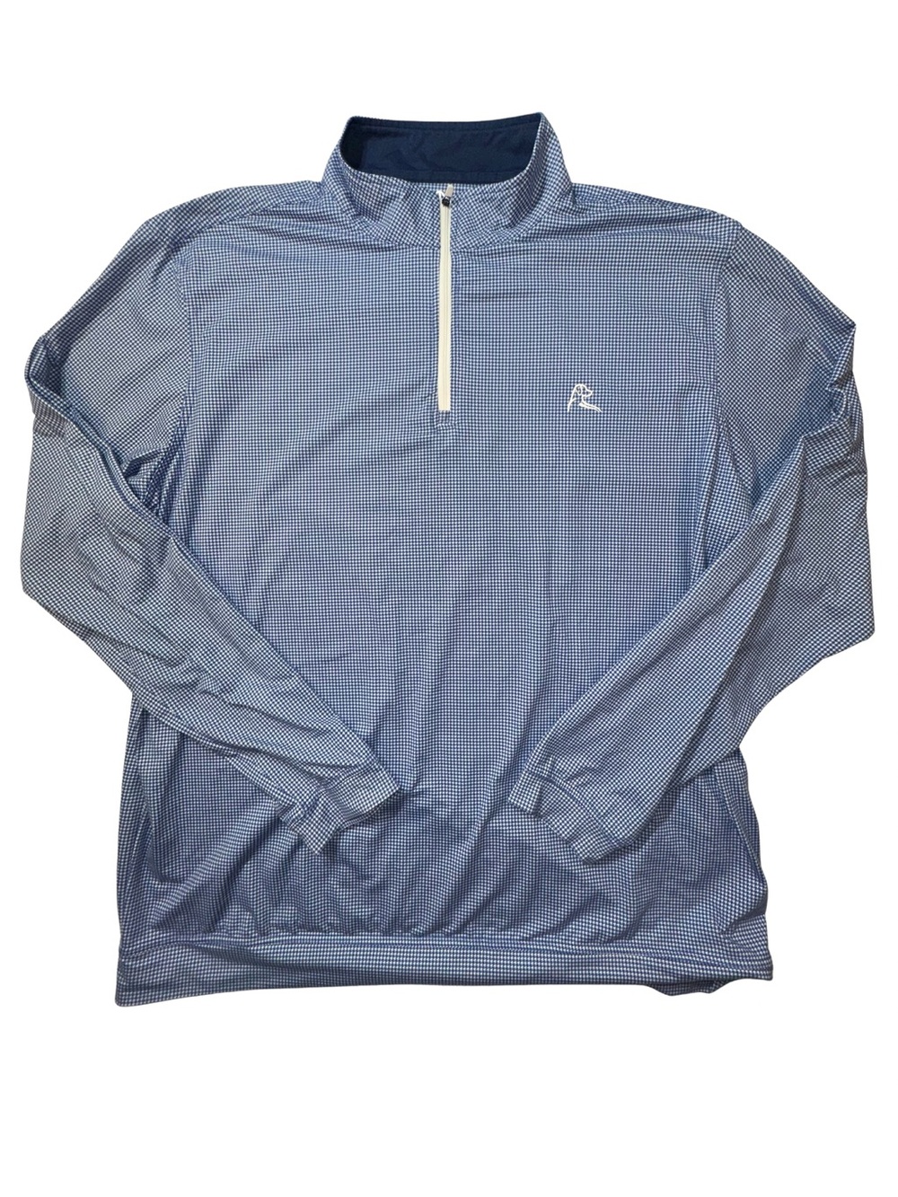 Rhoback The Montezuma Houndstooth Performance 1/4 Zip Pullover Men’s XXL Blue